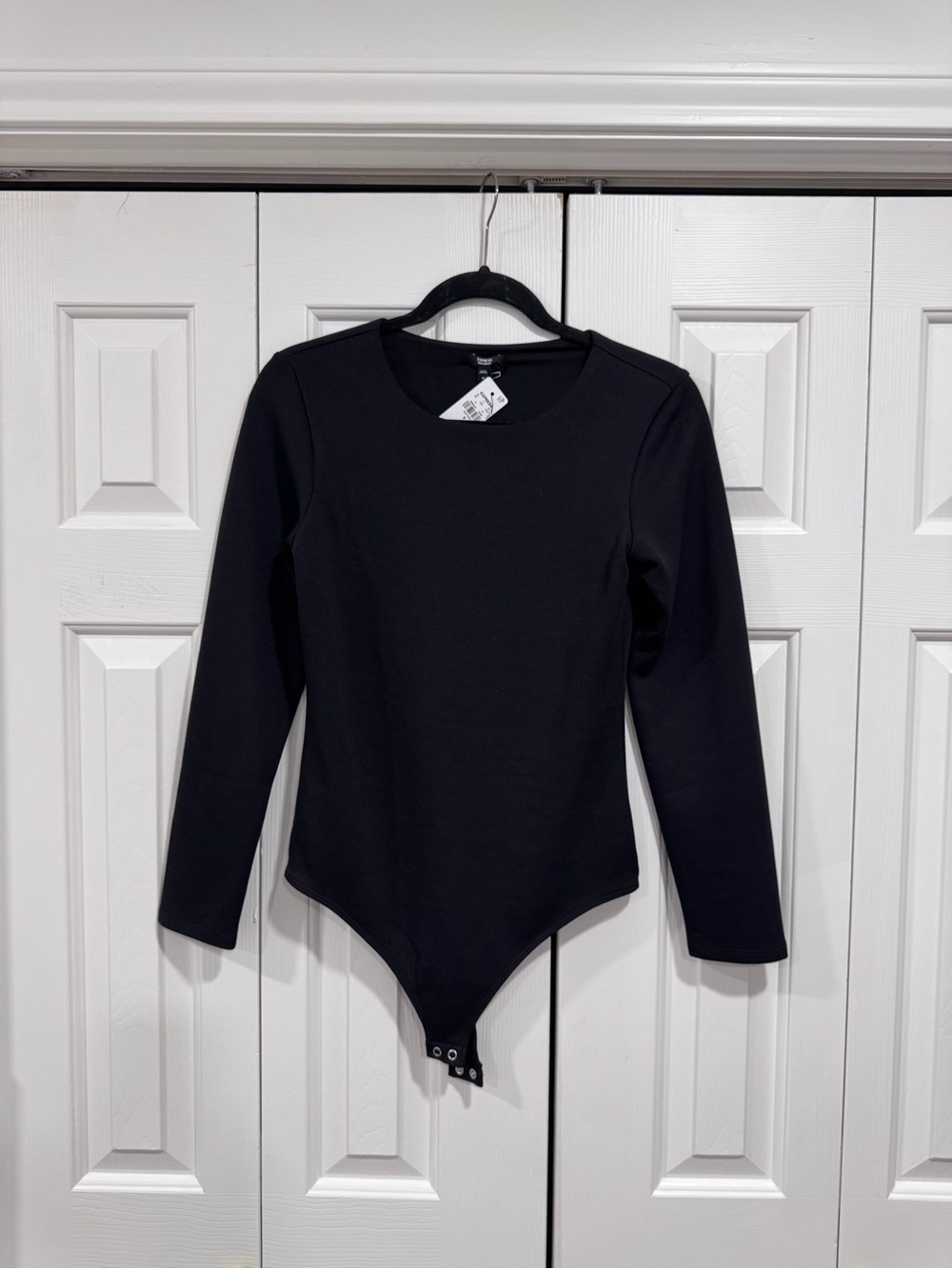 Express Black Crew Neck Long Sleeve Top